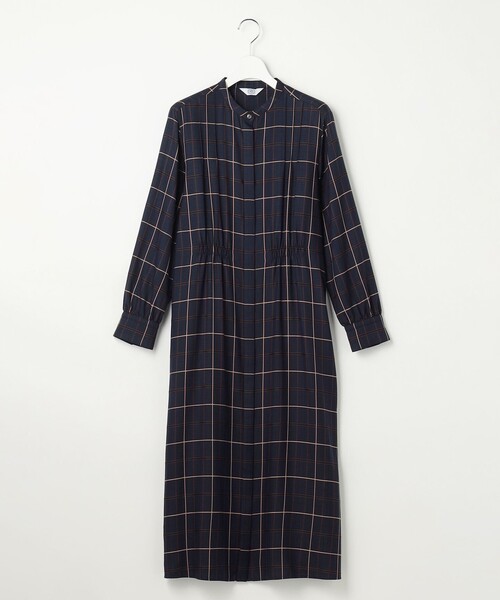 J.PRESS(ジェイプレス)の「サイロチェック ストライプ ワンピース(シャツワンピース・レディース・ネイビー系3/ブラウン系3・T15/T13)」の12枚目の写真