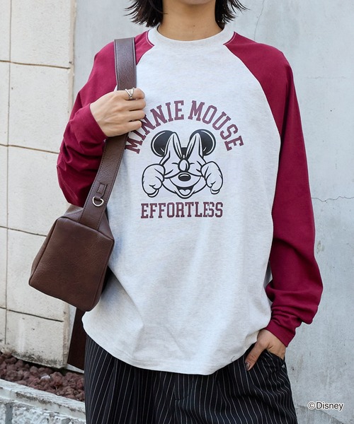 セール】【Disney】別注 ミニーマウス オールドグラフィック オーバー