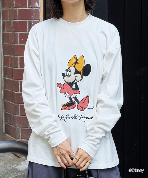 Disney】別注 ミニーマウス オールドグラフィック オーバーサイズ 長袖