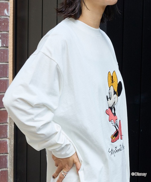 セール】【Disney】別注 ミニーマウス オールドグラフィック オーバー