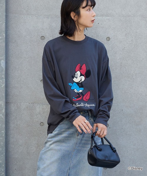 【新品】Babb Original ミニーマウス 長袖Tシャツ　ロンT Lサイズ 新品】Babb Original ミニーマウス 長袖Tシャツ ロンT Lサイズ