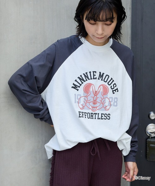 Disney(ディズニー)の「【Disney】別注 ミニーマウス オールドグラフィック オーバーサイズ 長袖Tシャツ(Tシャツ/カットソー・レディース・ブラック系/スミクロ/ワイン系/オフホワイト/ワイン・L/M)」の16枚目の写真
