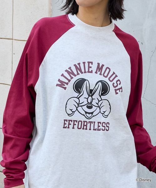 Disney】別注 ミニーマウス オールドグラフィック オーバーサイズ 長袖