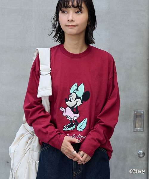 【新品】Babb Original ミニーマウス 長袖Tシャツ　ロンT Lサイズ 新品】Babb Original ミニーマウス 長袖Tシャツ ロンT Lサイズ