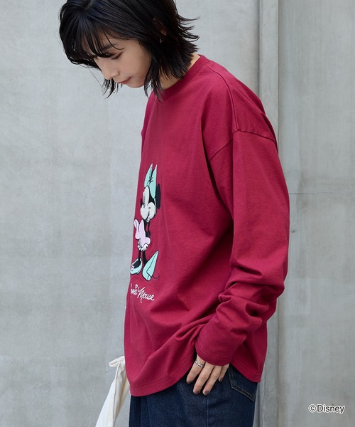 セール】【Disney】別注 ミニーマウス オールドグラフィック オーバー