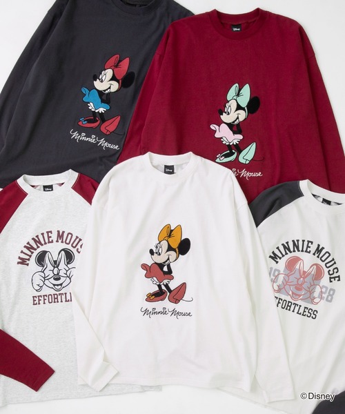Disney】別注 ミニーマウス オールドグラフィック オーバーサイズ 長袖