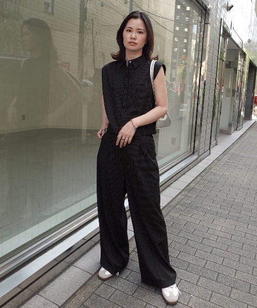 CORNERS(コーナーズ)の「ワイドストレートスラックスパンツ(スラックス・レディース・ホワイト×グレー/ブラック×ホワイト・マルチサイズ)」の19枚目の写真