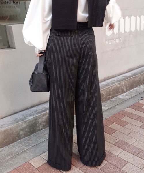 CORNERS(コーナーズ)の「ワイドストレートスラックスパンツ(スラックス・レディース・ホワイト×グレー/ブラック×ホワイト・マルチサイズ)」の22枚目の写真