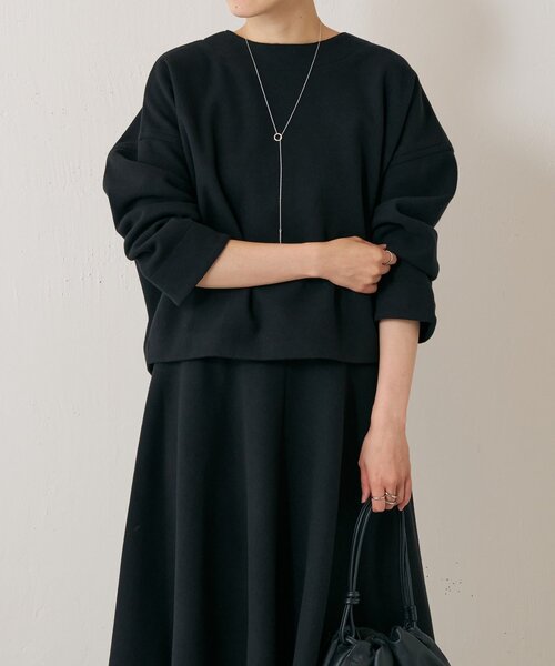 LIVETART(リヴェタート)の「メルトンジャージー前後プルオーバー(ノーカラージャケット・レディース・チャコールグレー/ブラック・FREE)」の20枚目の写真