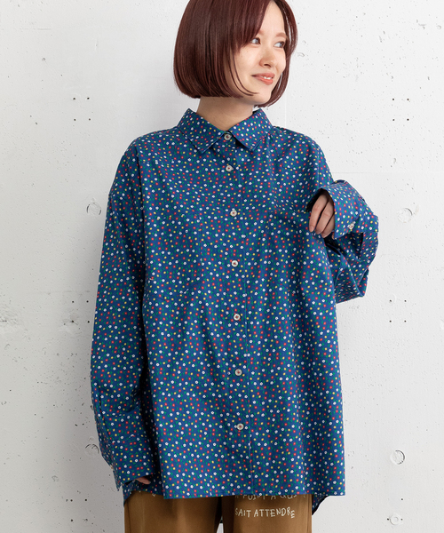 プードゥドゥ（POU DOU DOU）/フラワープリントウエスタンシャツ フラワープリントウエスタンシャツ（シャツ/ブラウス）｜POU DOU DOU