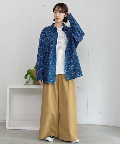 POU DOU DOU（プードゥドゥ）の「フラワープリントウエスタンシャツ（シャツ/ブラウス・レディース・ネイビー・M）」の13枚目の写真