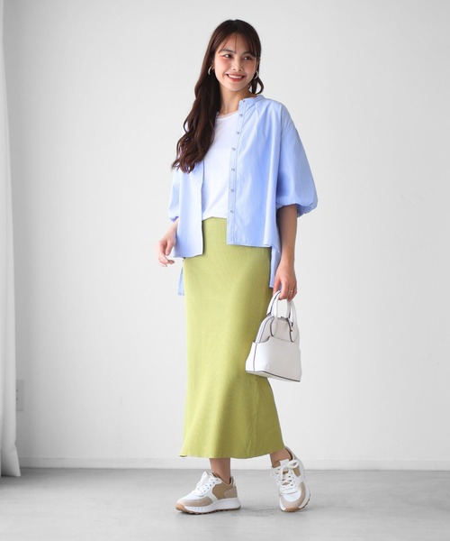 Ehre style(エーレスタイル)の「着回し力あり!オフィスも休日もバルーン袖シャツ(シャツ/ブラウス・レディース・ライトブルー/ブルー・FREE)」の6枚目の写真