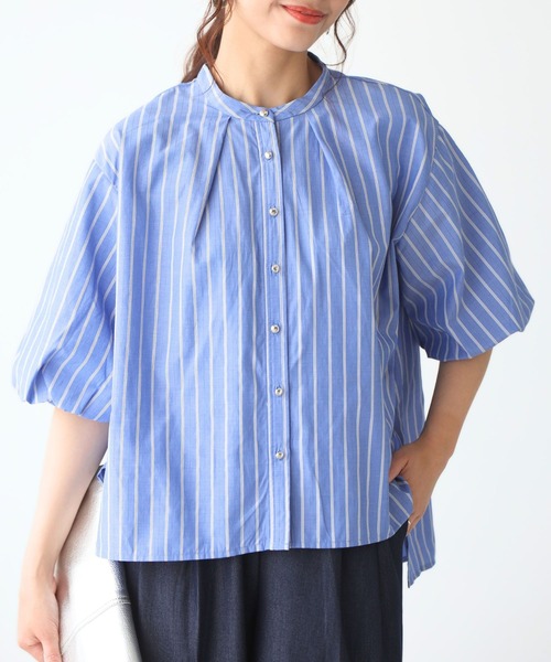 Ehre style(エーレスタイル)の「着回し力あり!オフィスも休日もバルーン袖シャツ(シャツ/ブラウス・レディース・ライトブルー/ブルー・FREE)」の14枚目の写真