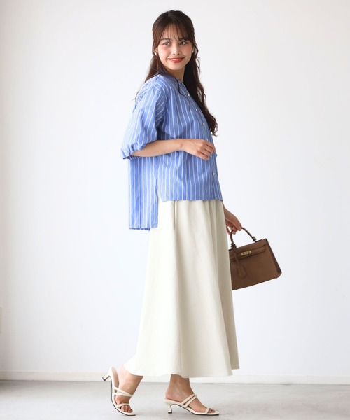 Ehre style(エーレスタイル)の「着回し力あり!オフィスも休日もバルーン袖シャツ(シャツ/ブラウス・レディース・ライトブルー/ブルー・FREE)」の22枚目の写真