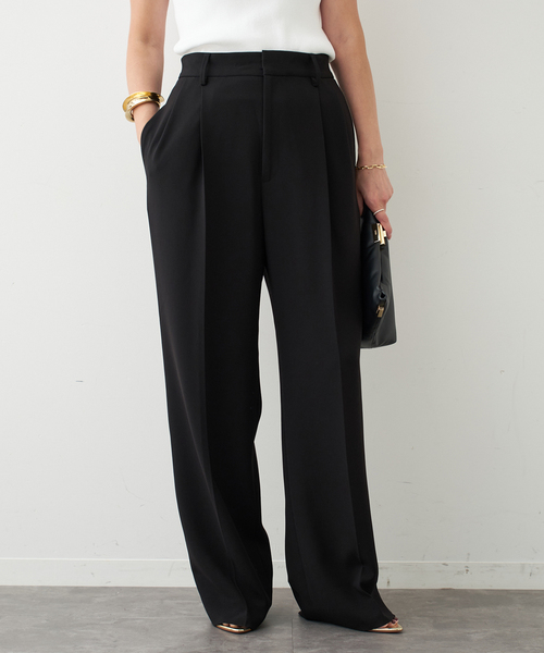 ま*ま様 新品 完売商品 Deuxieme Classe トリアセジョーゼットジ トリアセジョーゼット タックパンツ（その他パンツ）｜Deuxieme Classe