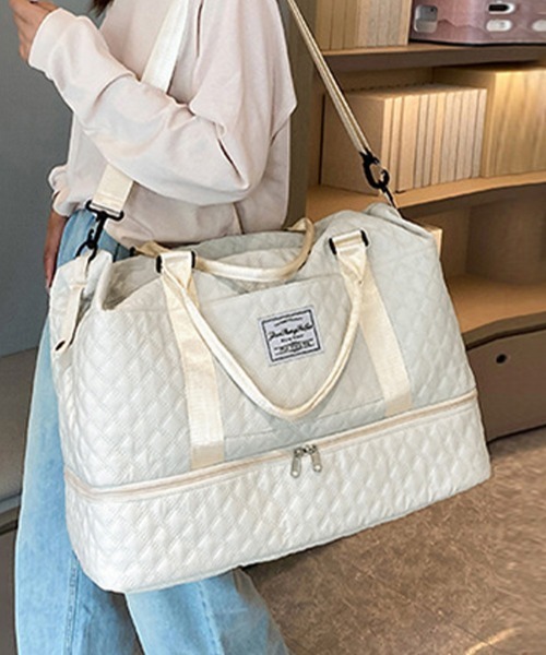 ReRe(リリ)の「キルティング2WAYボストンバッグ(ボストンバッグ・レディース・ブルーグリーン/スモークピンク/ブラック/ピンク/オフホワイト・FREE)」の19枚目の写真