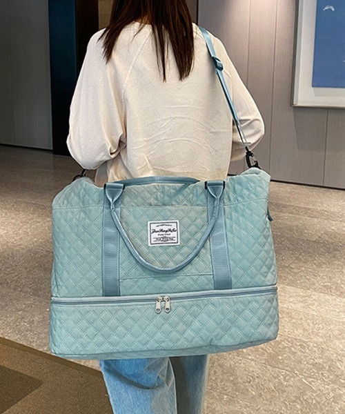 ReRe(リリ)の「キルティング2WAYボストンバッグ(ボストンバッグ・レディース・ブルーグリーン/スモークピンク/ブラック/ピンク/オフホワイト・FREE)」の16枚目の写真