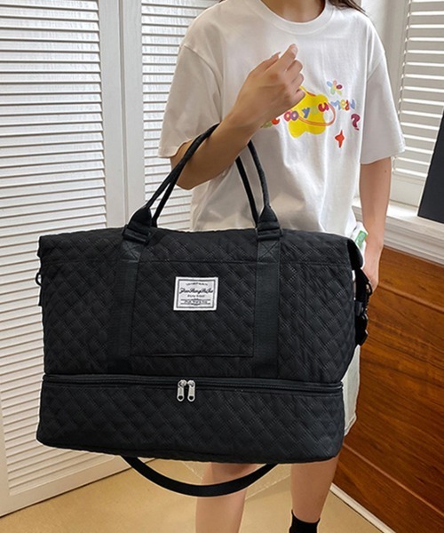 ReRe(リリ)の「キルティング2WAYボストンバッグ(ボストンバッグ・レディース・ブルーグリーン/スモークピンク/ブラック/ピンク/オフホワイト・FREE)」の17枚目の写真