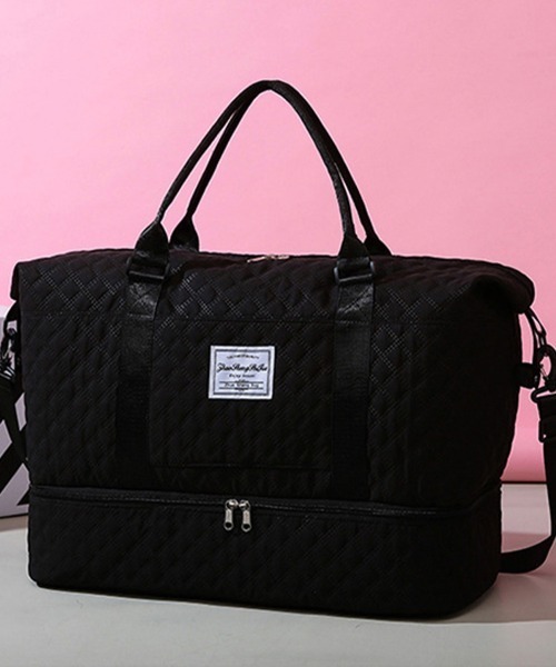 ReRe(リリ)の「キルティング2WAYボストンバッグ(ボストンバッグ・レディース・ブルーグリーン/スモークピンク/ブラック/ピンク/オフホワイト・FREE)」の6枚目の写真