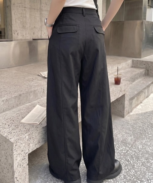 cammie(キャミー)の「バックラインワイドパンツ(その他パンツ・レディース・ブラック・L/M)」の8枚目の写真