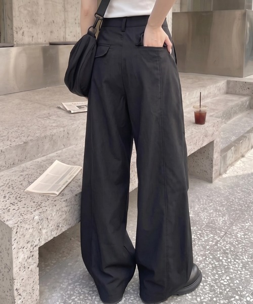 cammie(キャミー)の「バックラインワイドパンツ(その他パンツ・レディース・ブラック・L/M)」の9枚目の写真