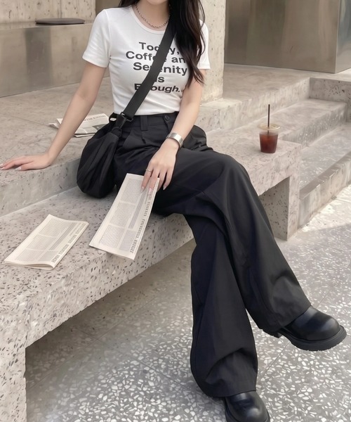 cammie(キャミー)の「バックラインワイドパンツ(その他パンツ・レディース・ブラック・L/M)」の7枚目の写真