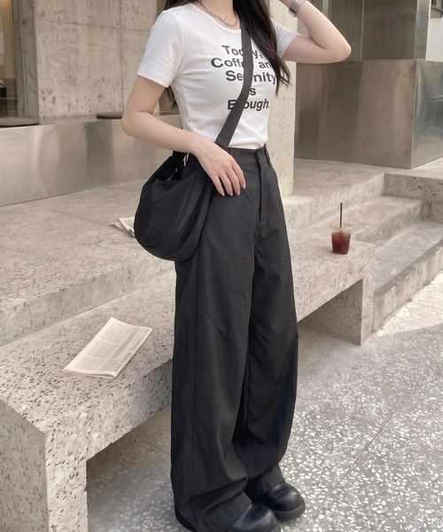 cammie(キャミー)の「バックラインワイドパンツ(その他パンツ・レディース・ブラック・L/M)」の6枚目の写真