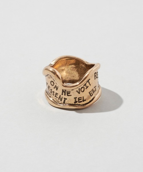 GOLDY（ゴールディ）の「【GOLDY】ヴィンテージ風 レタリング ワイド リング 5251003（リング・レディース・シルバー/ゴールド・FREE）」の9枚目の写真