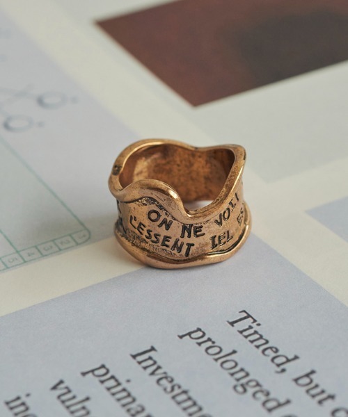 GOLDY（ゴールディ）の「【GOLDY】ヴィンテージ風 レタリング ワイド リング 5251003（リング・レディース・シルバー/ゴールド・FREE）」の19枚目の写真