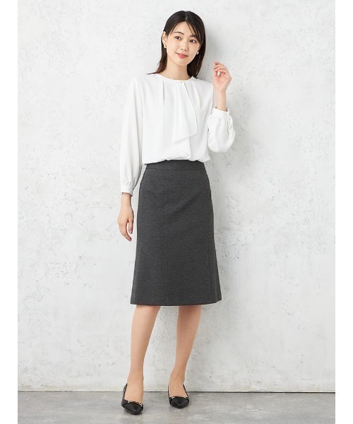 HARUYAMA(ハルヤマ)の「ボウタイ 9分袖ブラウス UV加工【SOFFICE BEAUTYVEIL】(シャツ/ブラウス・レディース・ブラウン/オフホワイト/ベージュ・LL/L/M/S)」の5枚目の写真