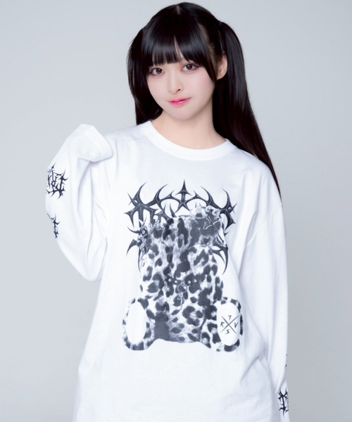 TRAVAS TOKYO/トラバス トーキョー』くまプリントL/S Tee/ロング