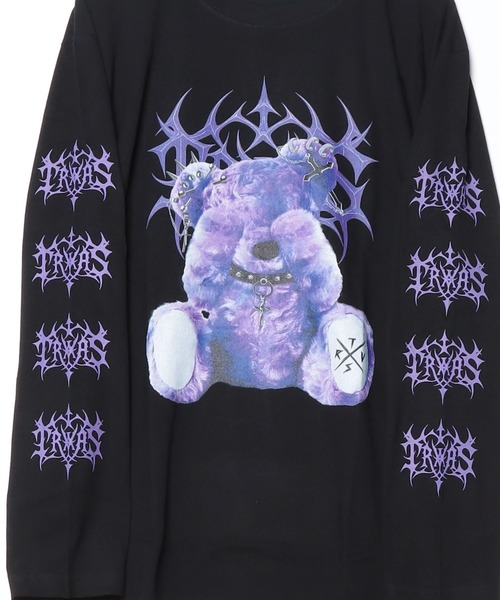 TRAVAS TOKYO/トラバス トーキョー』くまプリントL/S Tee/ロング