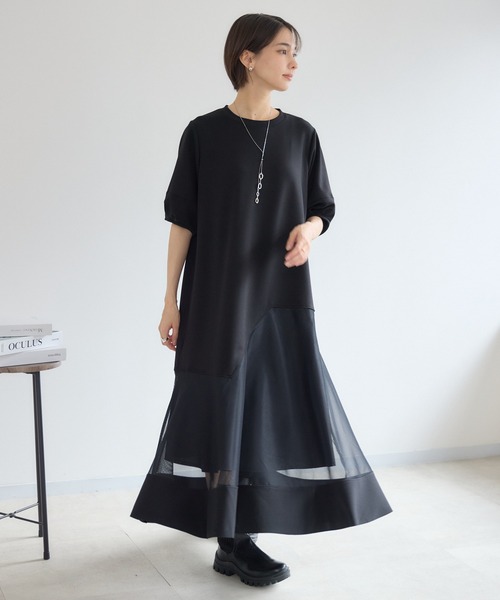 KATHARINE ROSS(キャサリンロス)の「【PILLINI/ピリーニ】パウンドメッシュワンピース(ワンピース・レディース・グレー/ブラック・FREE)」の14枚目の写真