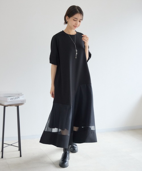 KATHARINE ROSS(キャサリンロス)の「【PILLINI/ピリーニ】パウンドメッシュワンピース(ワンピース・レディース・グレー/ブラック・FREE)」の8枚目の写真