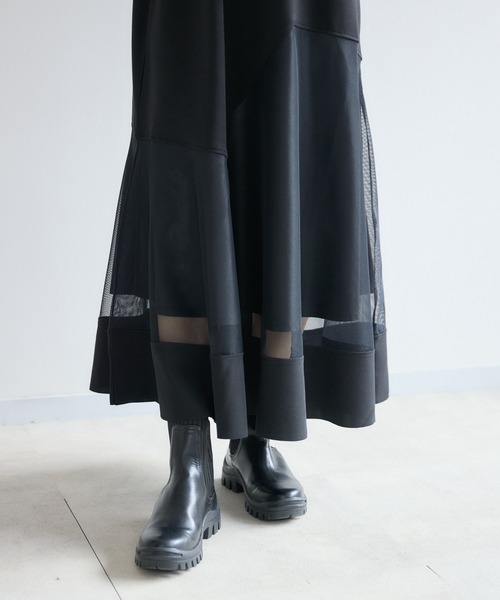 KATHARINE ROSS(キャサリンロス)の「【PILLINI/ピリーニ】パウンドメッシュワンピース(ワンピース・レディース・グレー/ブラック・FREE)」の4枚目の写真