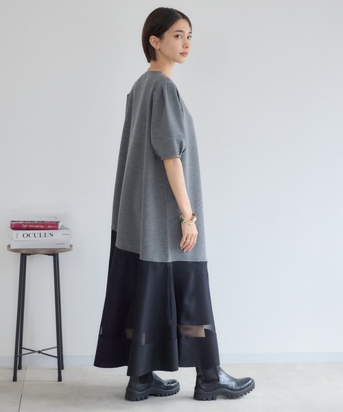 KATHARINE ROSS(キャサリンロス)の「【PILLINI/ピリーニ】パウンドメッシュワンピース(ワンピース・レディース・グレー/ブラック・FREE)」の7枚目の写真