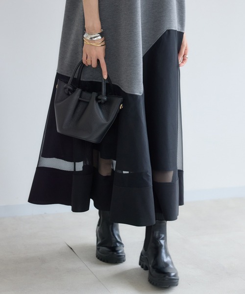 KATHARINE ROSS(キャサリンロス)の「【PILLINI/ピリーニ】パウンドメッシュワンピース(ワンピース・レディース・グレー/ブラック・FREE)」の6枚目の写真