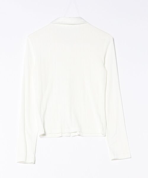 VIBGYOR（ヴィブジョー）の「【LAMPOON】柄織りリブブラウス（シャツ/ブラウス・レディース・ホワイト・MEDIUM/SMALL/LARGE）」の15枚目の写真