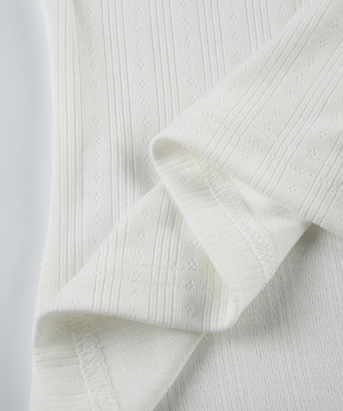VIBGYOR（ヴィブジョー）の「【LAMPOON】柄織りリブブラウス（シャツ/ブラウス・レディース・ホワイト・MEDIUM/SMALL/LARGE）」の13枚目の写真
