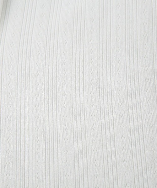 VIBGYOR（ヴィブジョー）の「【LAMPOON】柄織りリブブラウス（シャツ/ブラウス・レディース・ホワイト・MEDIUM/SMALL/LARGE）」の14枚目の写真
