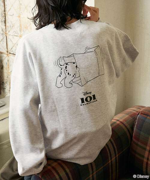 PUBLUX（パブリュクス）の「PUBLUX/パブリュクス 別注 ”101 DALMETIANS” SWEAT/”101匹わんちゃん” バックプリントスウェット(限定展開)（スウェット・メンズ・ライトグレー/チャコールグレー/サックスブルー・SMALL/MEDIUM/LARGE）」の11枚目の写真