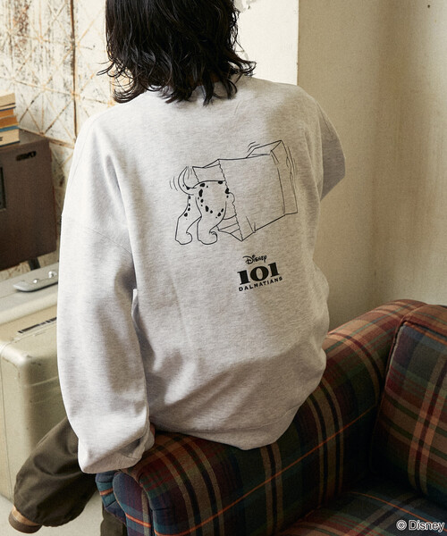 PUBLUX（パブリュクス）の「PUBLUX/パブリュクス 別注 ”101 DALMETIANS” SWEAT/”101匹わんちゃん” バックプリントスウェット(限定展開)（スウェット・メンズ・ライトグレー/チャコールグレー/サックスブルー・SMALL/MEDIUM/LARGE）」の16枚目の写真