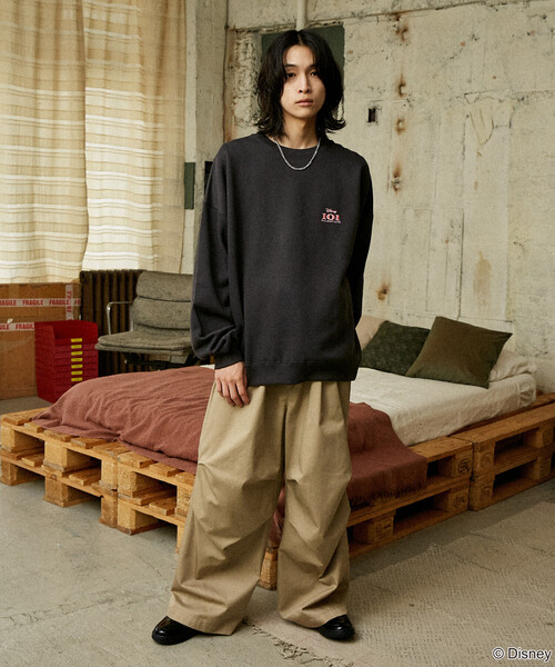 PUBLUX（パブリュクス）の「PUBLUX/パブリュクス 別注 ”101 DALMETIANS” SWEAT/”101匹わんちゃん” バックプリントスウェット(限定展開)（スウェット・メンズ・ライトグレー/チャコールグレー/サックスブルー・SMALL/MEDIUM/LARGE）」の22枚目の写真
