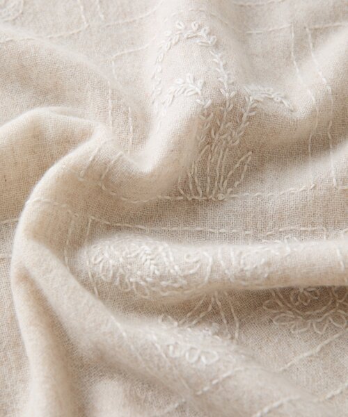 BEARDSLEY(ビアズリー)の「《CITRUS》刺繍タッセルストール(ストール/ショール・レディース・ベージュ/グレー・FREE)」の20枚目の写真