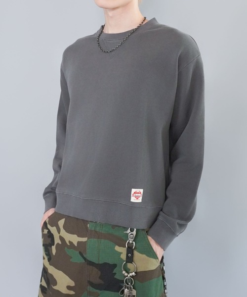 SPINNS(スピンズ)の「短丈スウェット/ワンポイントハート/無地/リアルツリー/ショート丈(スウェット・メンズ・ネイビー/杢グレー/グレー系その他/リアルツリーカモ・ONESIZE)」の3枚目の写真