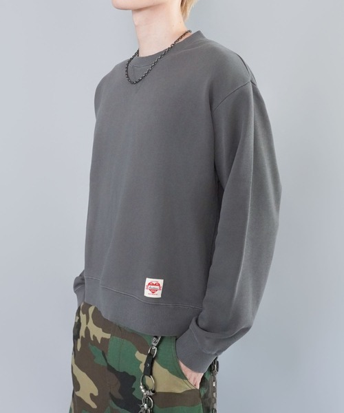 SPINNS(スピンズ)の「短丈スウェット/ワンポイントハート/無地/リアルツリー/ショート丈(スウェット・メンズ・ネイビー/杢グレー/グレー系その他/リアルツリーカモ・ONESIZE)」の11枚目の写真