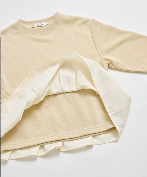 pairmanon（ペアマノン）の「【まいにちスウェット】ガールズ  裏毛 ペプラム スウェット（スウェット・キッズ・ライトベージュ/チャコールグレー/ピンク・100/110/120/130/140/150/90）」の9枚目の写真