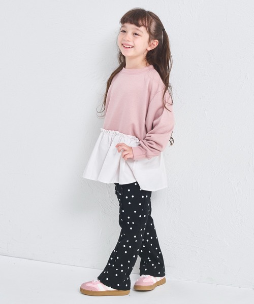 pairmanon（ペアマノン）の「【まいにちスウェット】ガールズ  裏毛 ペプラム スウェット（スウェット・キッズ・ライトベージュ/チャコールグレー/ピンク・100/110/120/130/140/150/90）」の20枚目の写真