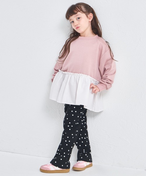 pairmanon（ペアマノン）の「【まいにちスウェット】ガールズ  裏毛 ペプラム スウェット（スウェット・キッズ・ライトベージュ/チャコールグレー/ピンク・100/110/120/130/140/150/90）」の21枚目の写真