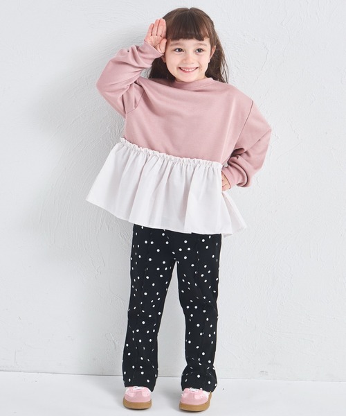 pairmanon（ペアマノン）の「【まいにちスウェット】ガールズ  裏毛 ペプラム スウェット（スウェット・キッズ・ライトベージュ/チャコールグレー/ピンク・100/110/120/130/140/150/90）」の22枚目の写真